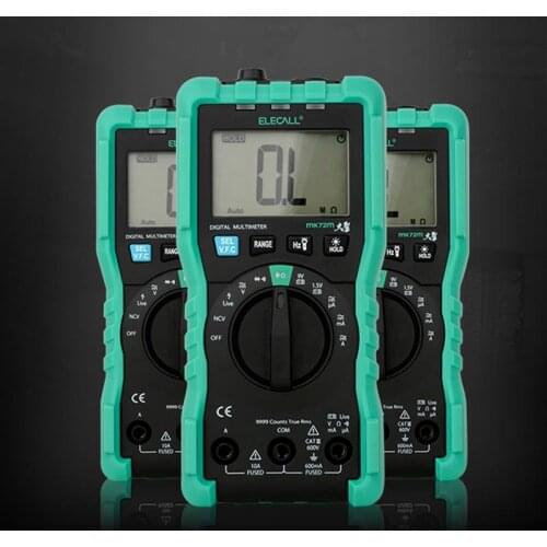 ELECALL MK72M mini multimeter test digital true RMS multi-function resistance capacitor tester multimetro with cable probes