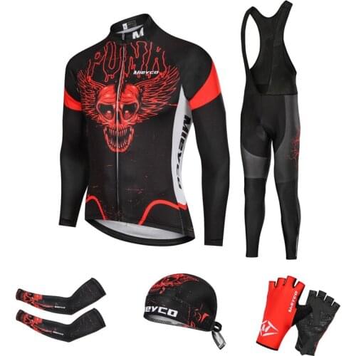 Men Anti-Sunburn Long Sleeve Cycle Jersey Set Spring Autumn Clothes Triathlon Breathable UV Bike Uniform Maillot Ciclismo Hombre