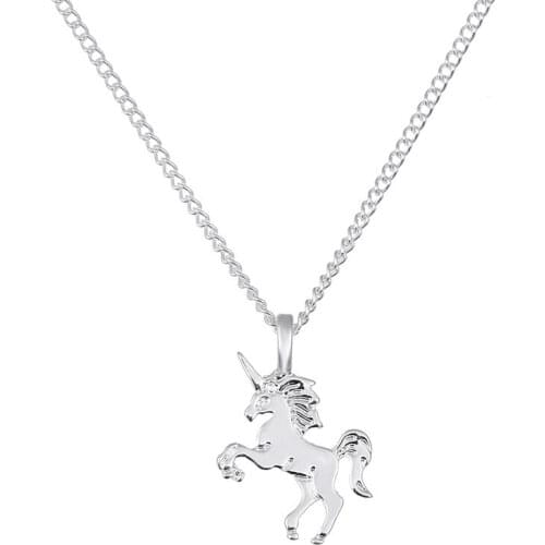 New Necklace For Girls Children Kids Enamel Cartoon Horse jewelry accessories Women Animal Necklace Pendant Party Girl Gifts