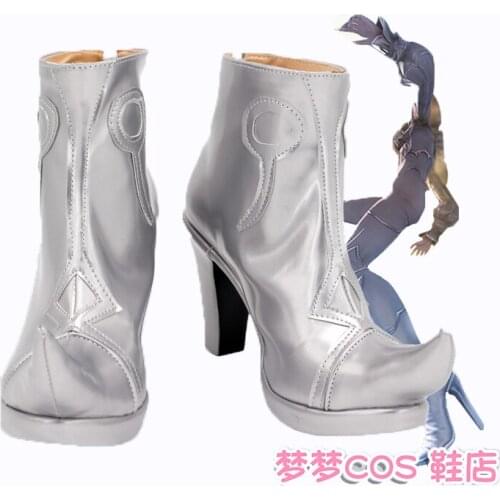 FINAL FANTASY XIV FF14 Ryne Cosplay Silver Shoes Boots Game Anime Halloween Carnival Accessories