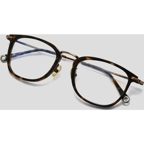 Japanese Handmade Square Titanium Ultra-light Myopia Eyeglasses For Men Women Retro Prescription Anti-blue Light Glasses frame