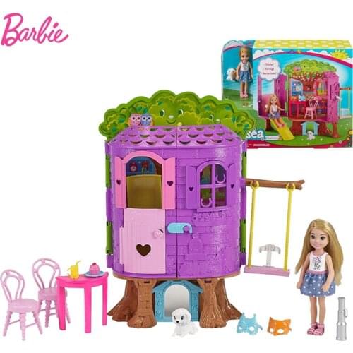 Original Barbie Dolls Princess Kelly Tree House Toys For Girls Story House Girl Birthday For Children Gifts Toys Fashion bonecas