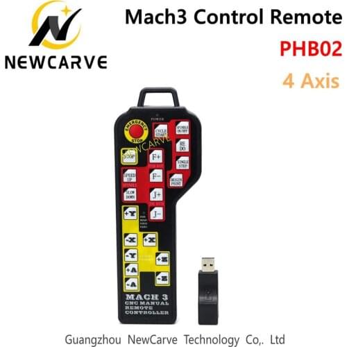 PHB02 CNC Mach3 4 Axis Manual remote Control USB Pendant DSP JOG encoder for Mach3