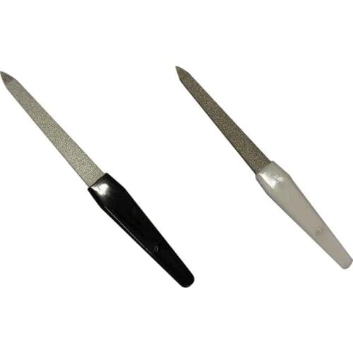 5PCS Plastic Handle Metal Double Sided Nail Files Home Nail File DIY Manicure Pedicure Tool