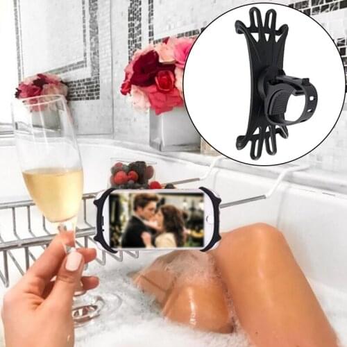 Bath Shower Shelf Watch Video Mobile Phone Holder Rack Universal 360 Degree Rotatable Bathroom Watch movie when Take a shower