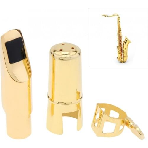 Saxophone Mouthpiece Professional Gold Plated Metal Soprano Saxophone Mouthpiece 5 for Classical Music Hot
