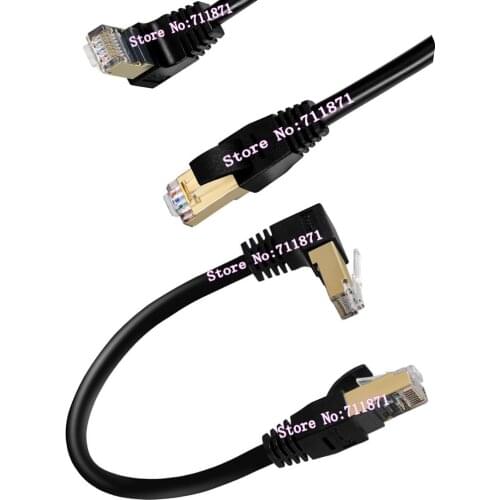 90 Degree Right Angle 8P CAT7 CAT 7 Bend Network Rj45 Cable Line 8P Bend Down 7 CAT Rj45 Ethernet network line cable wire cord