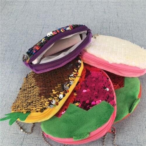 5Models For Choice - Lady Kid Girls Kawaii Lovely Fruit Coin Pouch , 10CM Plush Coin Purse & Wallet Pouch Case BAG