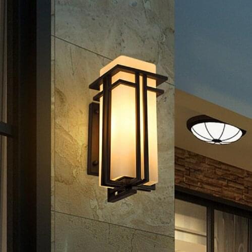 Modern minimalist outdoor corridor waterproof retro courtyard outdoor single head wall doorpost balcony hotel wall lamp MJ1125