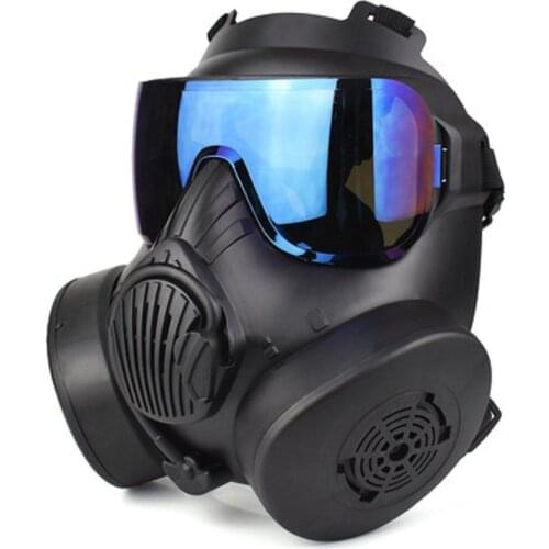 Outdoor tactical mask Protective Mask For Military Airsoft Shooting Hunting Riding CS Cosplay Gas mask With Exhaust Fan Filters