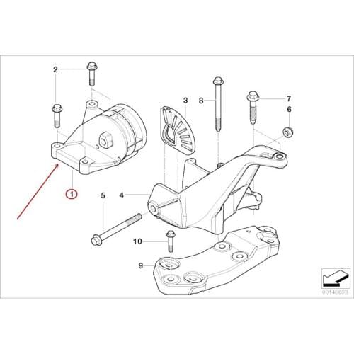 Wave box hanging glue Gearbox pad Engine foot rubber Suitable for MINI R50 R52b mw2001-2006 Car Gearbox bearing Car body bracket