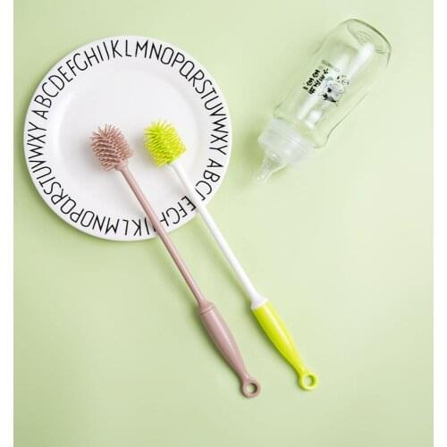 Fly rotating long-handled baby bottle scrubbing cup scrubbing cup cleaning brush kitchen water cup tea cup long brush cup brush