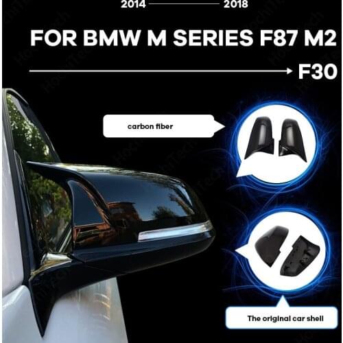 High Quality Side Wing Rear View Caps Carbon Fiber pattern Rearview Mirror Cover M4 Style For BMW M Series F87 M2 2014-2018