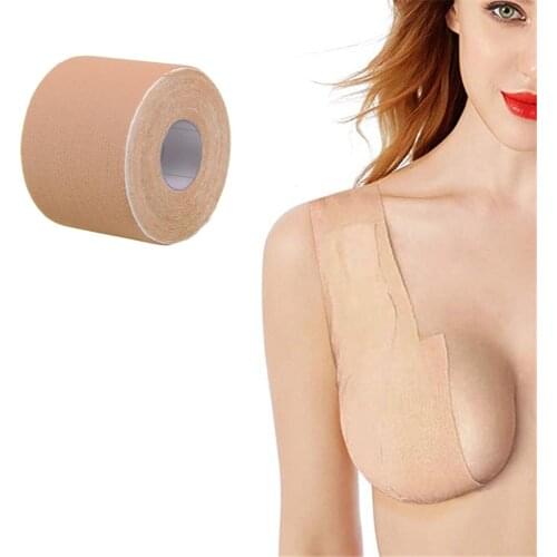 High Quality Latex Free Strong Adhesive booby tape Breathable breast lift up tape Uncut bra cover tape