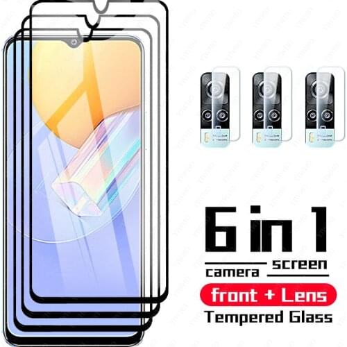 Protective Glass For oppo y31 y 31 31y V2036 6.58" Screen Protector Tempered Glass vi vo vivoy31 camera lens Glass