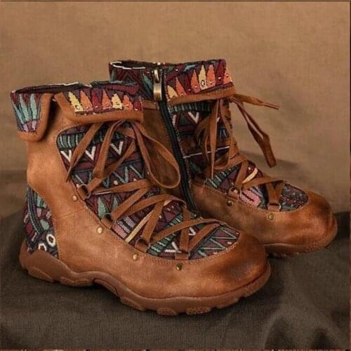 2021 Womens Winter Shoes Martin Boots Gothic Stitching Comfortable Flat Womens Boot Ankle Boots for Female