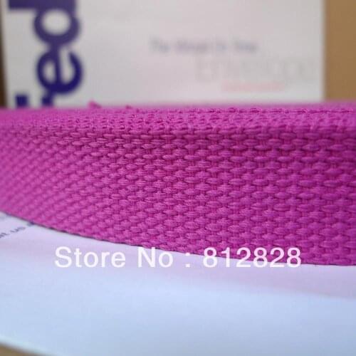 1'' 25mm #33 Fushia Color Bag Straps Cotton Webbing Free Shipping