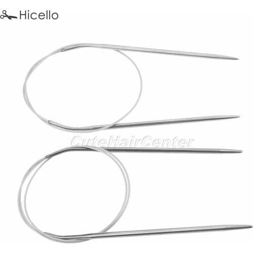 11pcs/set Circular Knitting Needles Set Stainless Steel Weaving Needles 80cm 60cm two-headed crochet needle high quality Hicello