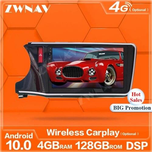 128GB Carplay Android 10 Screen Player For Honda CITY 2015 2016 2017 2018 2019 2020 GPS Auto Audio Radio Music Stereo Head Unit