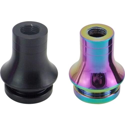 2PCS Black+Multicolor M12x1.25 Auto Manual Shift Knob Boot Retainer Adapter