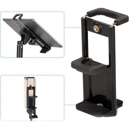 Universal 2 in 1 Tripod Mount Holder Stand Clamp Mobile Phone Clip Holder Tablet Holder Clip Extendable Adapter For iPad Phone