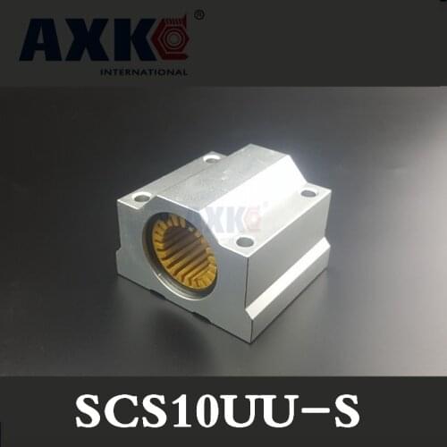 2021 High Quality Sc10uu Scs10uu For 10mm Shaft Guide Rail Linear Bearing Block With Lm10uu-s Engineering Plastic Low Noise