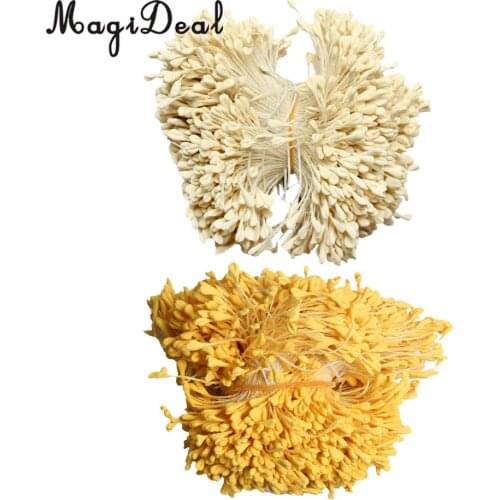 2800pcs Yellow Cream Colors 2mm Stamen Handmade Artificial Flowers For Wedding Party Home Decoration DIY Scrapbook Accessories