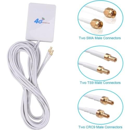 2M 3G 4G LTE Router Modem Aerial External Antenna with TS9 / CRC9 / SMA Connector Cable for Huawei ZTE 4G LTE Antenna
