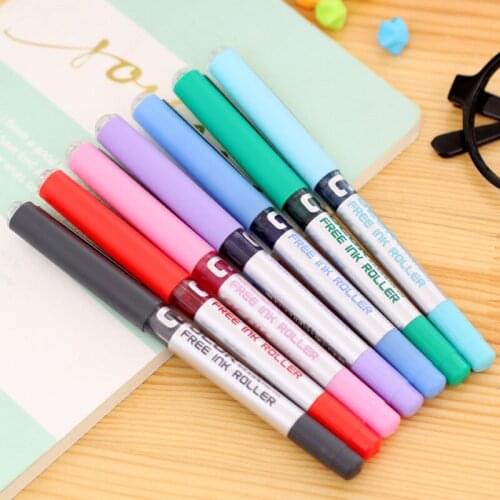 7pcs Direct Liquid Type Color Roller Gel Pen 0.38mm Ballpoint High Quality Stationery Office Accessories School Supplies H6974