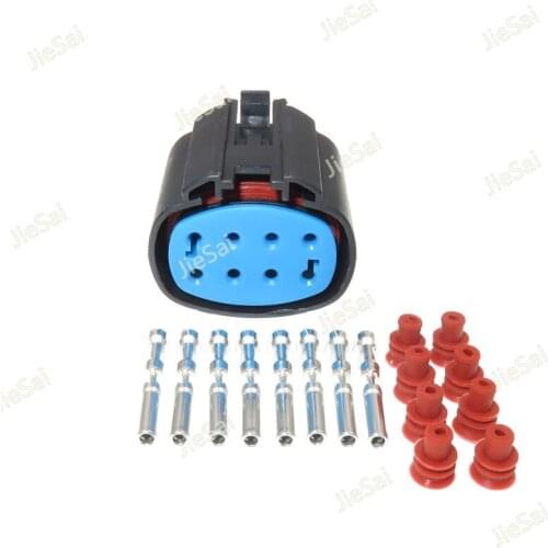 8 Pin 4-1437710-6 Automotive Waterproof Wiring Cable Connector Female Plug With Terminals And Seals
