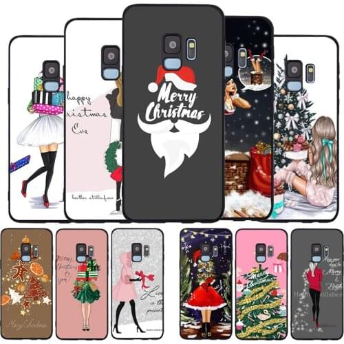 New Year Merry Christmas Black TPU Silicone Soft Phone Case For Samsung Galaxy S20 S10 S9 S8 Plus Lite NOTE 10 9 8 S7 EDGE