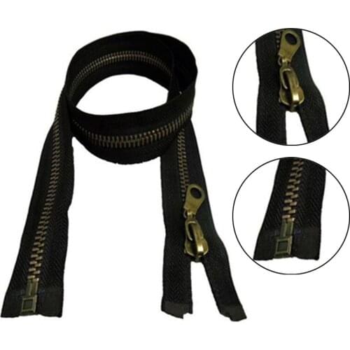 27 INCH 70 Cm Black Metal Zip, Zipper, Medium Weight For Dress Sewing Cushions