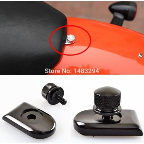 Black Quick Release Seat Screw Kit Fits For Harley And Custom Bobber Chopper 1996-2016