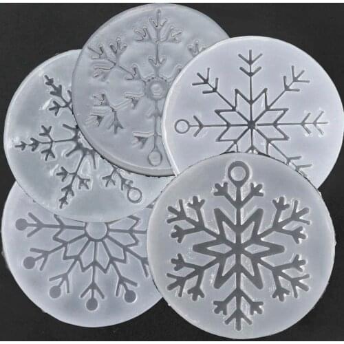 1PCS Christmas Decorations Snowflake Charm DIY UV Silicone Mold Container Mold Resin Art Supplies Silicone Mold for Resin Making