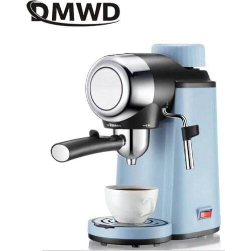 DMWD Espresso Coffee Machine Semi-automatic Coffee Maker Cappuccino Moka Milk Frother Foamer High-pressure 5 BAR