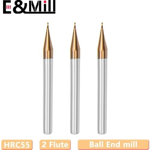 HRC55 tungsten steel alloy micro diameter milling cutter ball end milling cutter 2 3 4 5 6 7 8 9 micro small diameter tool alloy