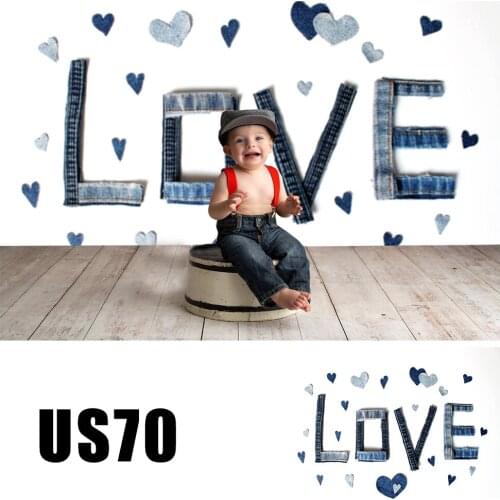 HUAYI Photography Backdrop Valentines Day Love Photobooth Background Newborns Baby Child Studio Photo Backdrops US-70