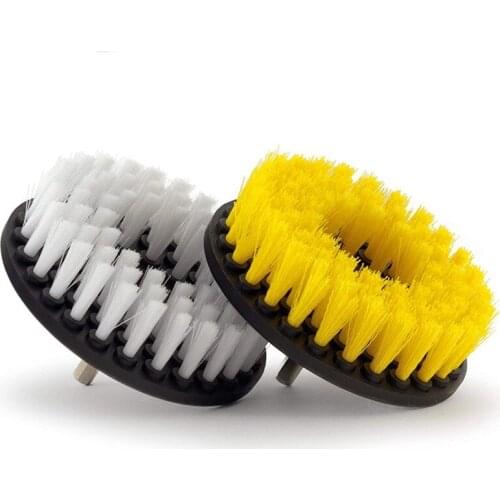 2 Piece, Soft & Medium Drill Brush- Power Scrubbing Brush Drill Attachment For Cleaning Showers, Tubs, Bathrooms, Tile, Grout, C
