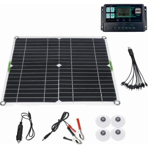 200W Solar Panel Kit 12 V Battery Charge Controller for RV Caravan Boat 30A/40A/80A/100A Controller Solar Panel KIt