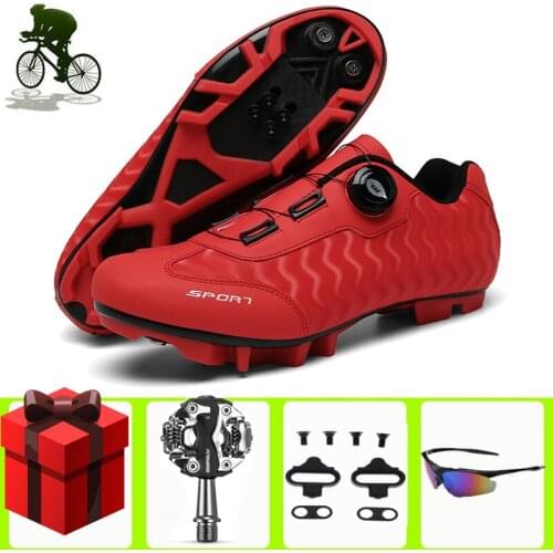 Self-locking Cycling Shoes Men add pedal Women Sneaker Outdoor Racing Mountain Bike Sneakers Professional Sapatilha Ciclismo MTB