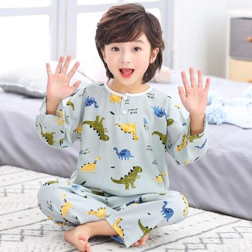 Cute Kids Pajamas Set Summer New Boy And Girl Pyjamas Comfortable Childrens Thin Home Clothes Cool Air Conditioning Home Wear