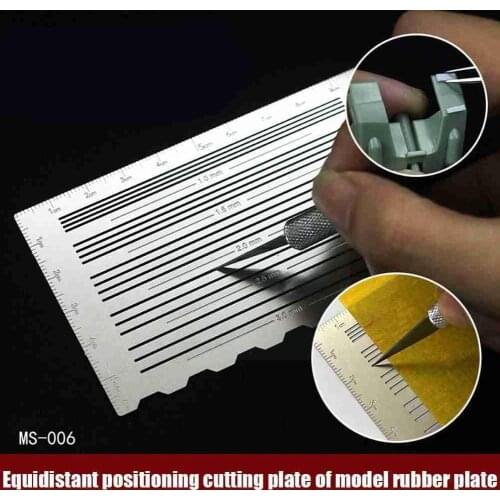Gundam Military Model Model Tool ABS Plastic Sheet Positioning Transformation MS006 Ruler Isometric Cutting I9J9