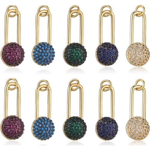 Trendy Round Full Rhinestone Pendants Fashion Charms Pendant For Girls Handmade Jewelry Accessories Supplies Necklace Findings