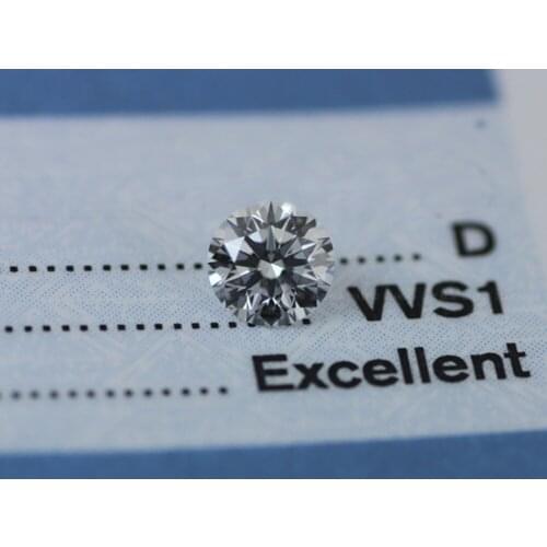 Round Brilliant Cut 8mm 2ct D color Moissanite VVS1 Clarity Excellent cut DIY ring material Moissanite Jewelry
