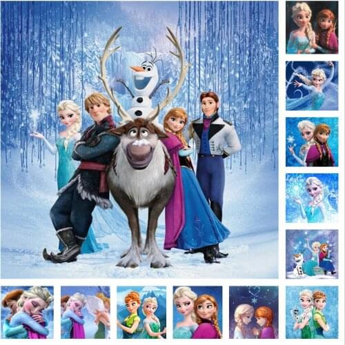 Cartoon Anna Elsa Wall Art Canvas Painting Nordic Posters and Prints Wall Pictures for Living Room Decoration