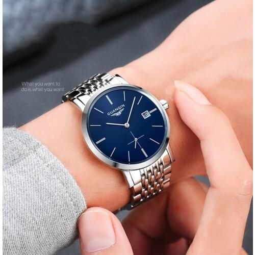 Guanqin GJ16028 New Business Automatic Date Clock Ultra-Thin MenS Watches Top Brand Luxury Waterproof Relogio Masculino
