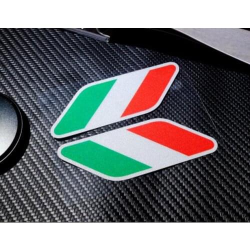 1 pair Italy flag Italia sticker motorcycle racing stickers reflective vinyl motocross car decals biker for Vespa Piaggio