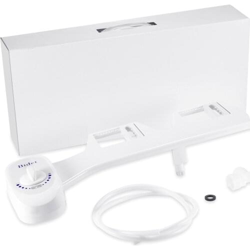 Non-Electric Toilet Seat Bidet Hot Cold Water Bathroom Muslim Shattaf Washing Bidet Sprayer Self-Cleaning Nozzle Attachment