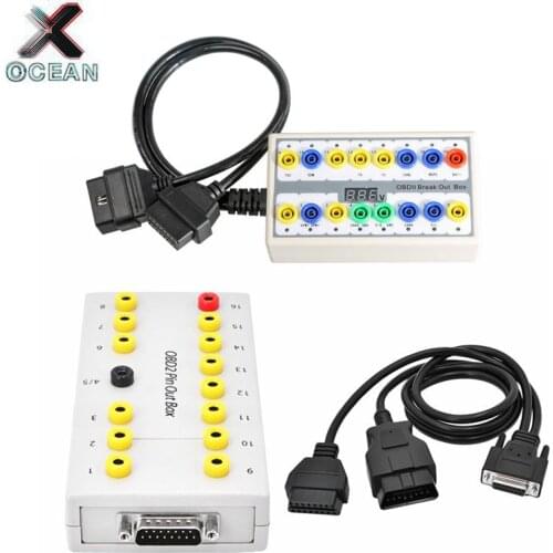 2019 Newest Auto Car OBD2 Break Out Box OBD2 Pin out Box OBDII Protocol Detector Diagnostic Connector Detector