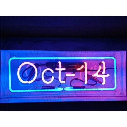 Oct-14 Acrylic Box Gift Neon Signs Real Glass Tube Beer Bar Pub Bedroom Wall Homeroom Girlsroom Party Decor Lamp 14"x5"